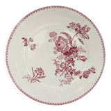 Assiette plate Art Nouveau fin 19e U&C Sarreguemines Digoin modèle Fontange