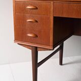 Vintage Danish Teak Desk with Bookshelf