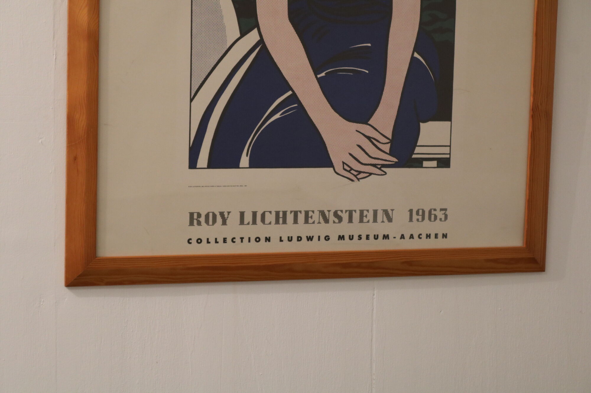1980s Roy Lichtenstein museum poster, designed for the Ludwing Museum in Germany