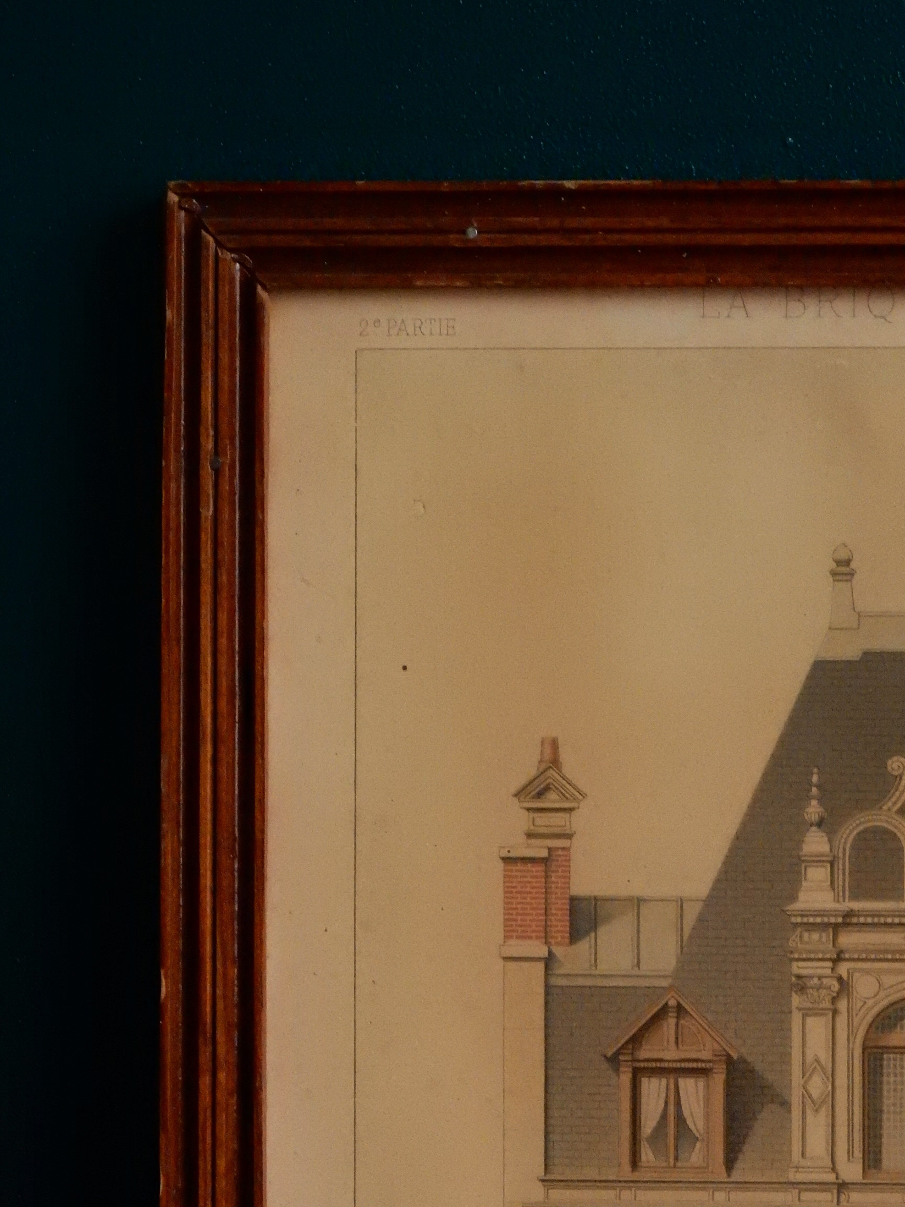 Lithograph board architecture ordinary brick