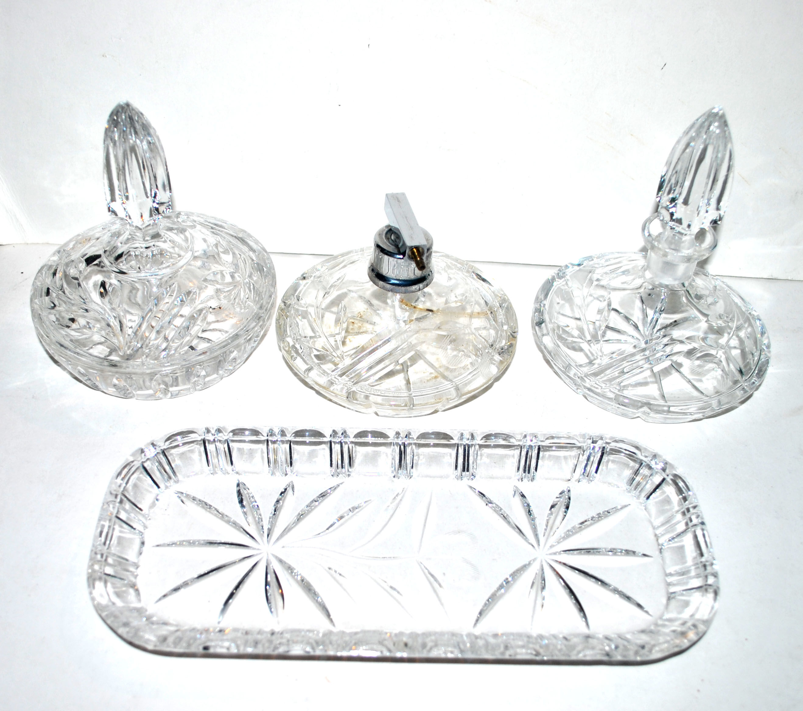 Vintage perfume bottles need to be cut crystal toilet