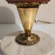 Vintage 1970s pink marble effect globe and marble floor lamp