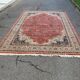 Large Persian burgundy rug in Khorassan wool 250x350cm