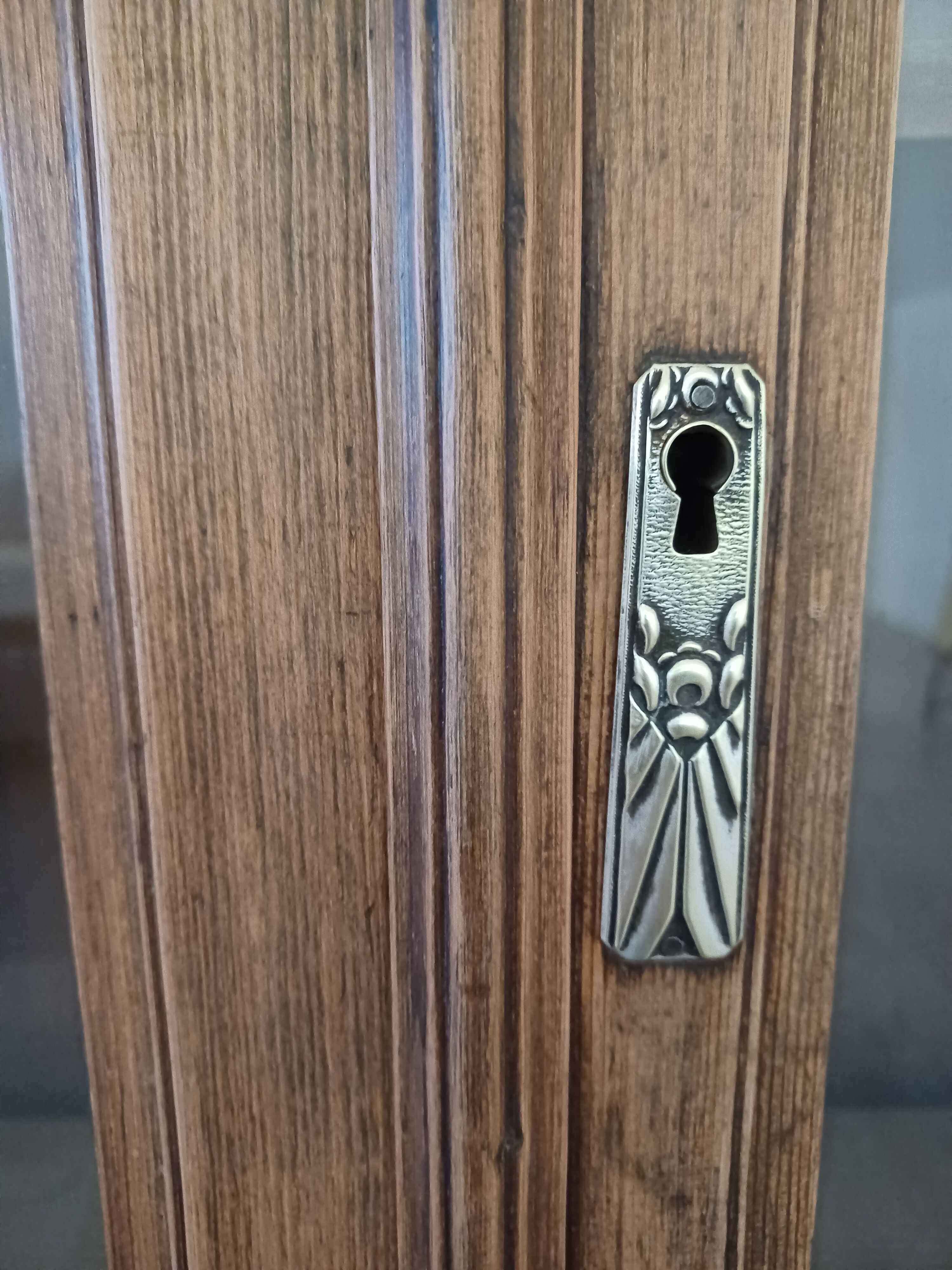 Art deco glass-glazed parisian wardrobe
