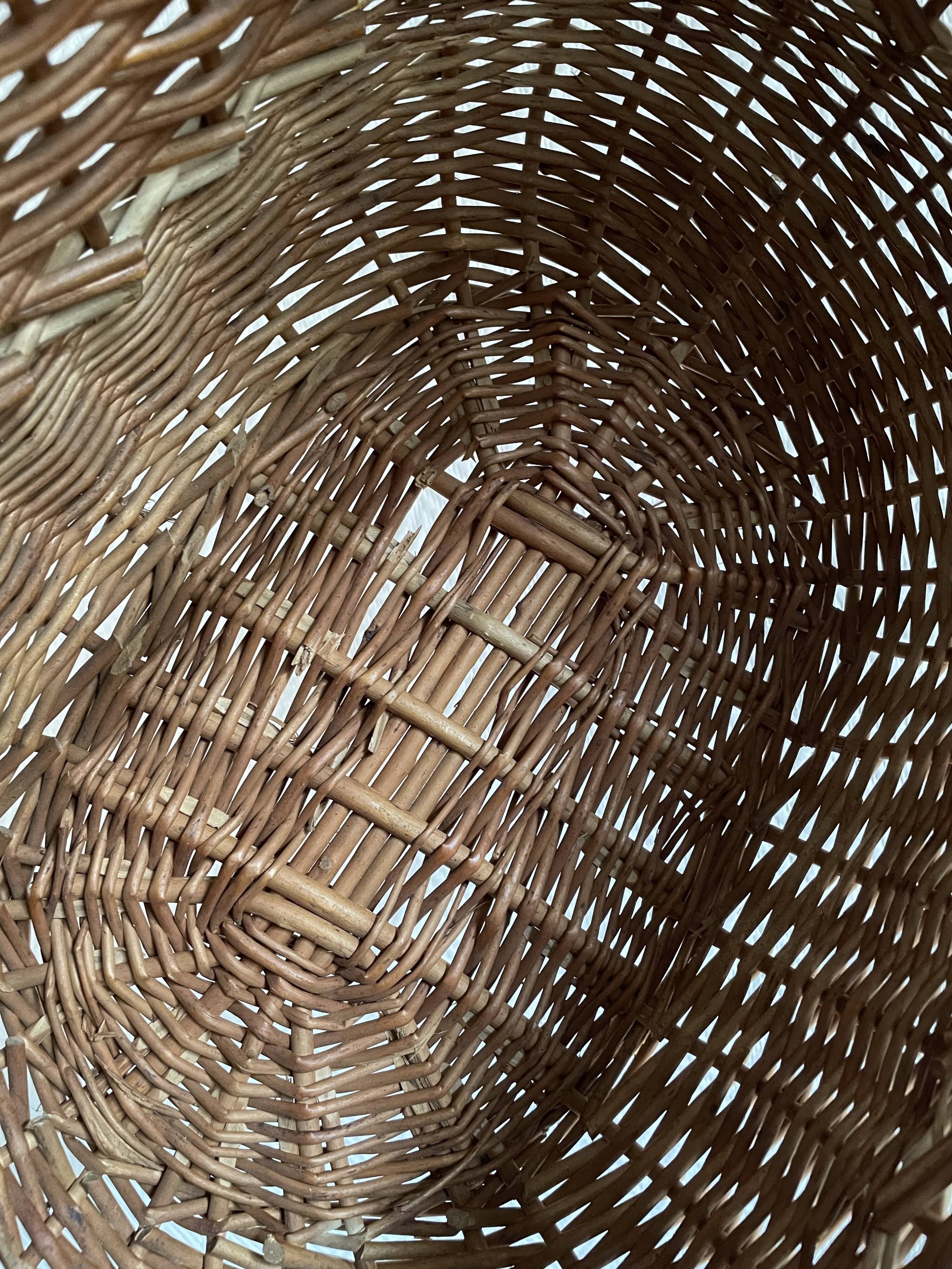 Vintage woven wicker basket