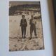 Framed vintage photograph of skiers.