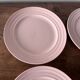 4 soft pink dessert plates Boch Frères - La Louvière BELGIUM.