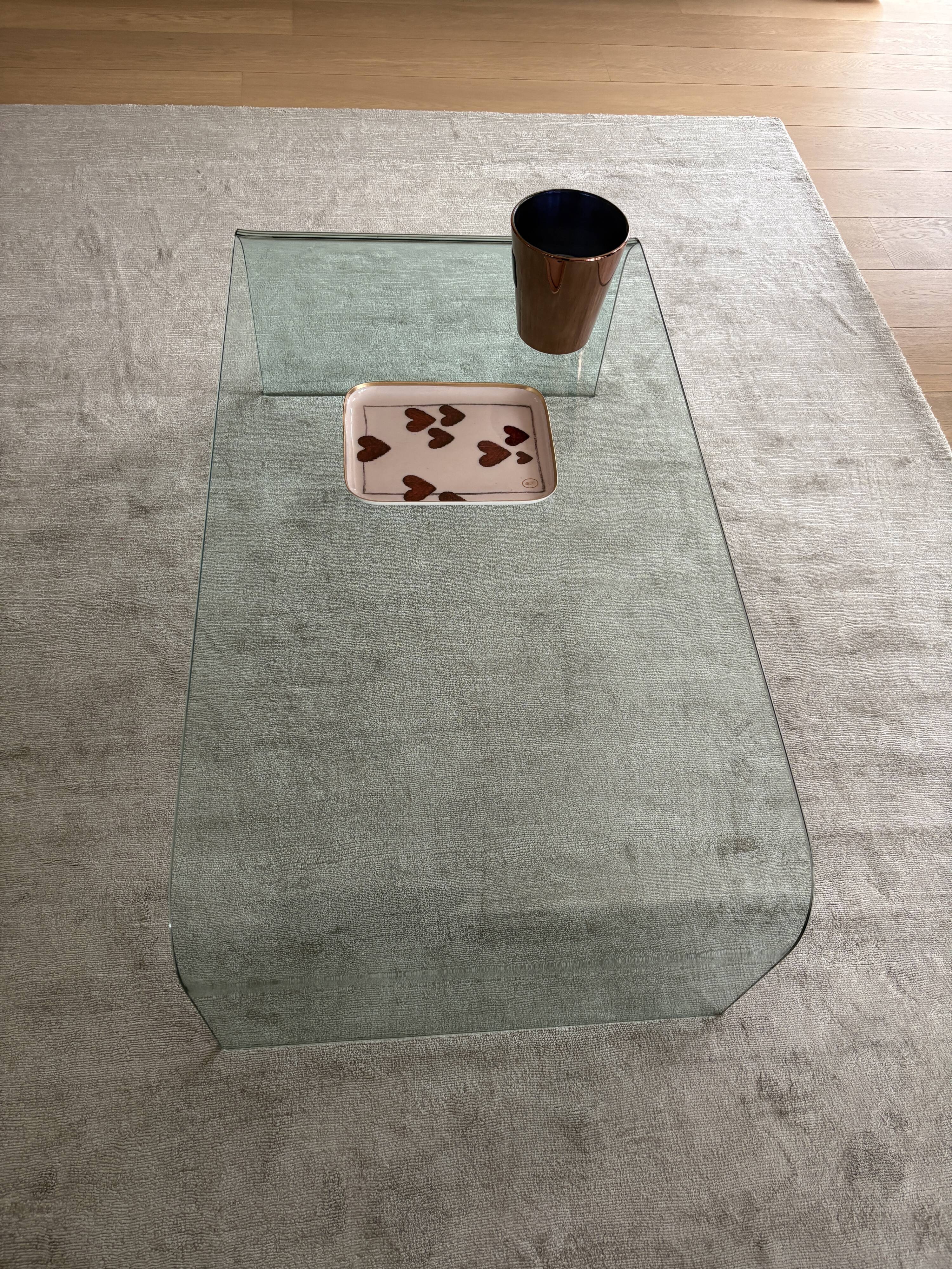 Tempered glass table Line Roset