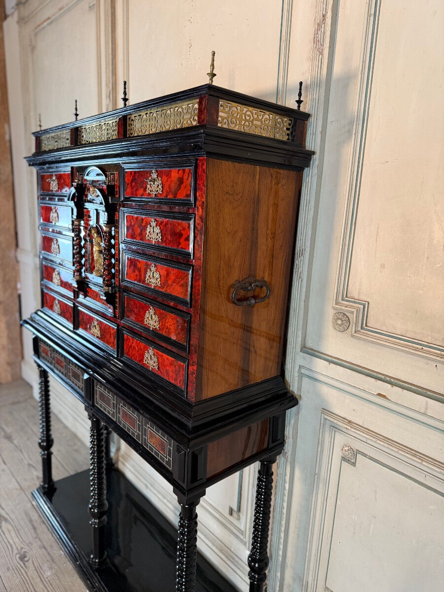 Antwerp cabinet, ebony, tortoiseshell, rosewood and bone, 17th century.