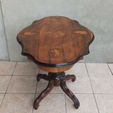 Napoleon III violin table in burr walnut
