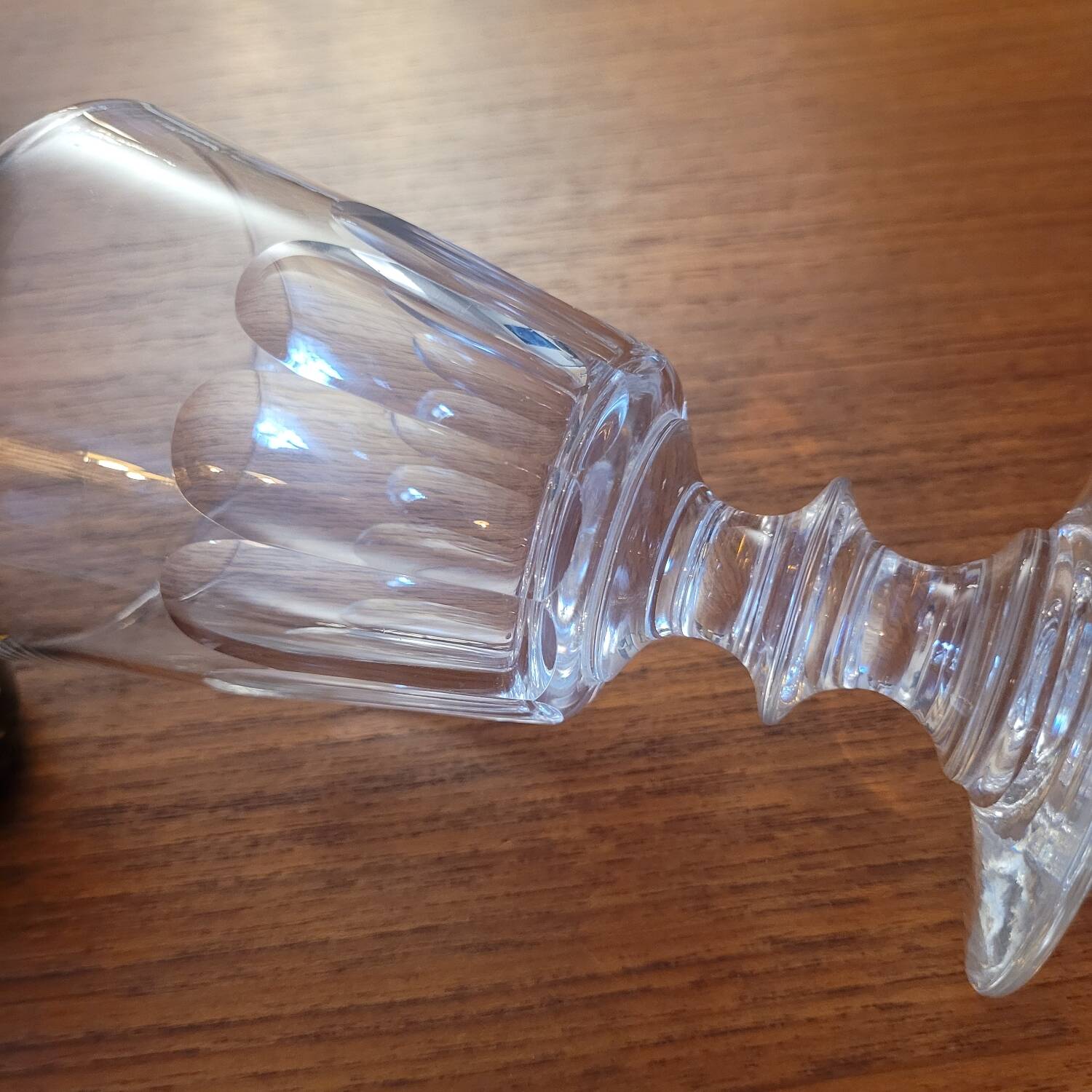 19th/20th century cut crystal glass – red wine format