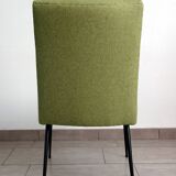 Vintage restored fabric and metal chair from the 50s/60s