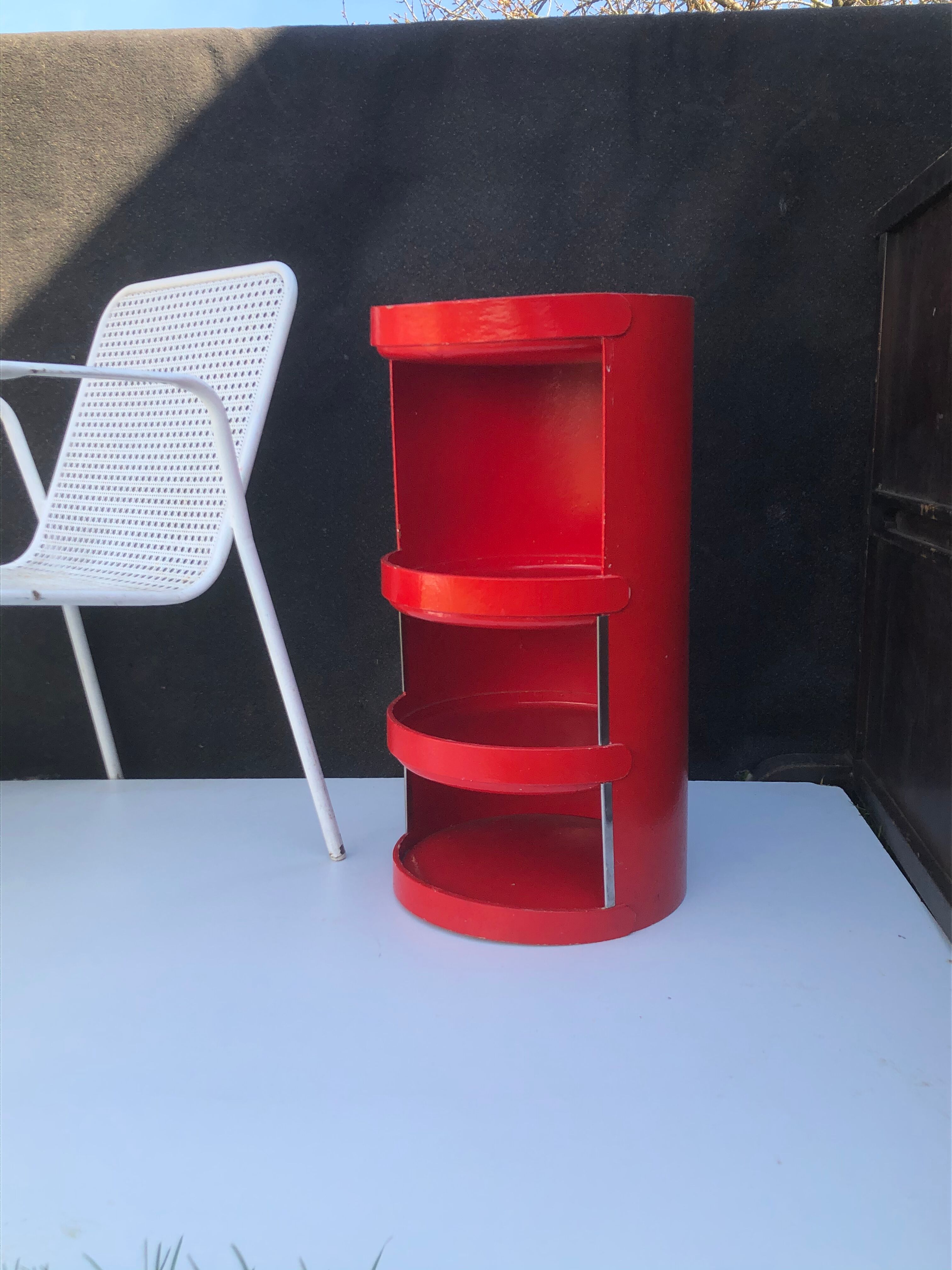 1960 Louis April denim design cardboard shelf