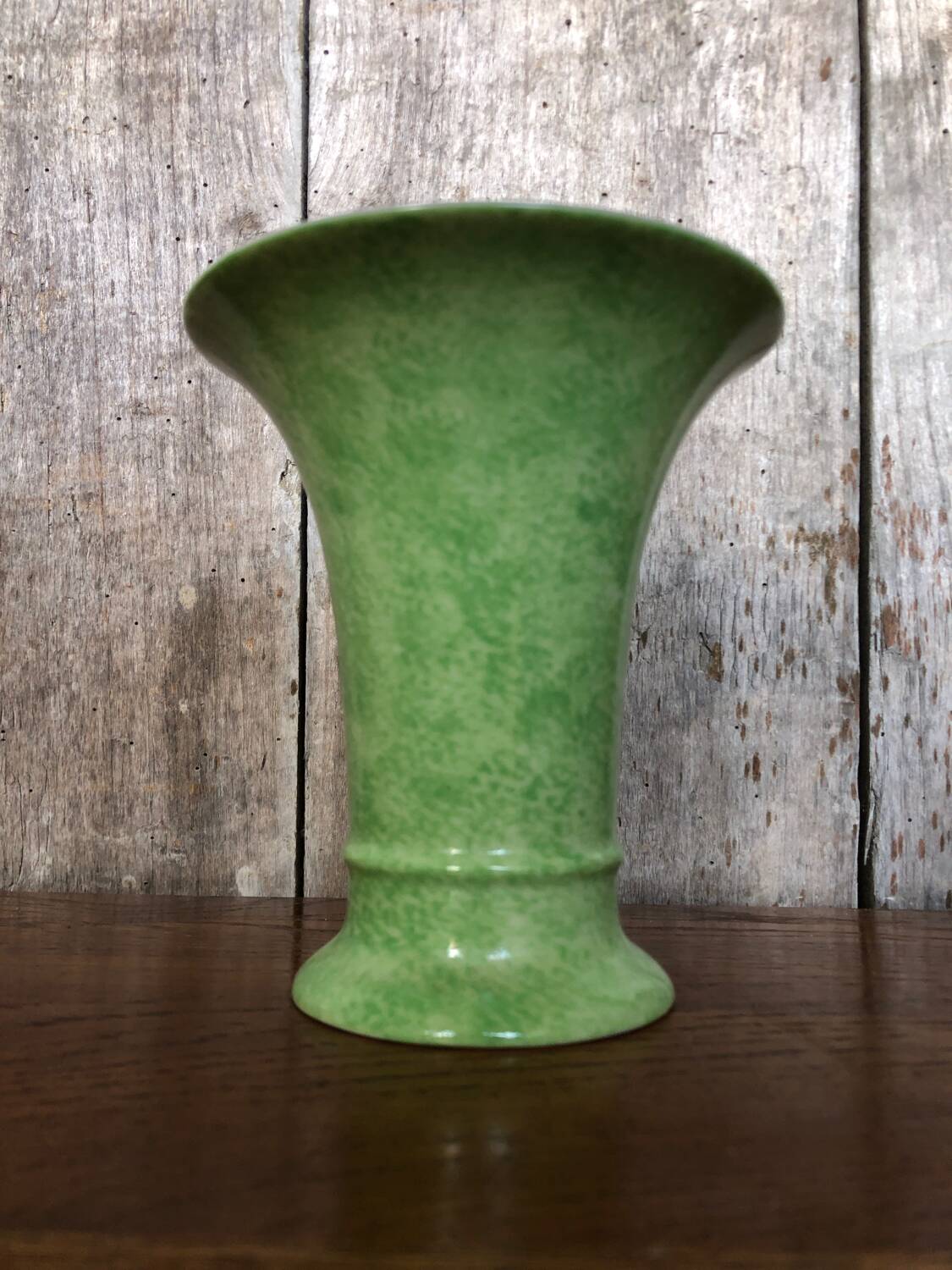 Old kaiser vase green ceramic made in germany vintage #a916