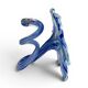 pair of flower candle holders made of glass handcrafted in Italy