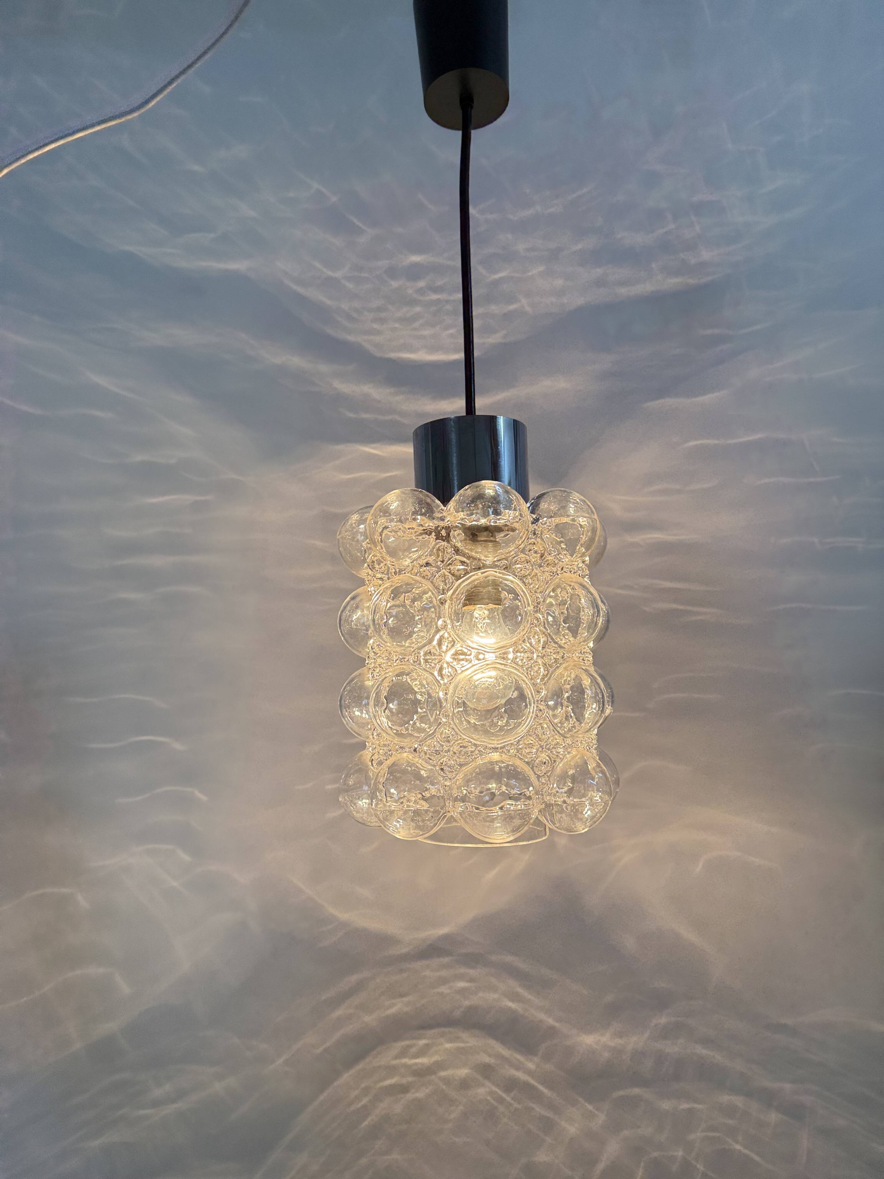 Large Bubble Glass Pendant by Helena Tynell for Limburg, Germany, 1970s