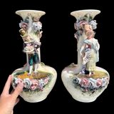 Pair of slip vases