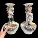 Paire de vases en barbotine