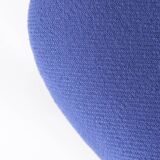 Fauteuil vintage, design allemand des années 1960 – Hêtre et teck, revêtement bleu