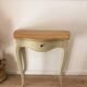 Console en bois massif, crème d'artichaut