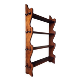 Brutalist shelf with dowels in solid oak