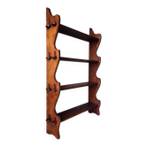 Brutalist shelf with dowels in solid oak