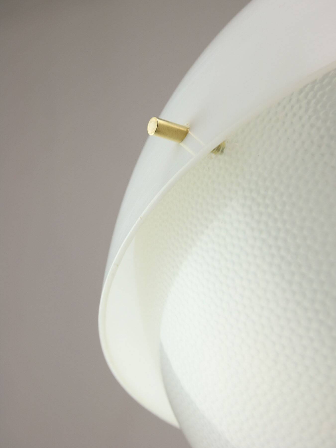 Italian Space Age Pendant in Brass and Plexiglass, 1970s