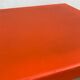 Square orange fiberglass coffee table