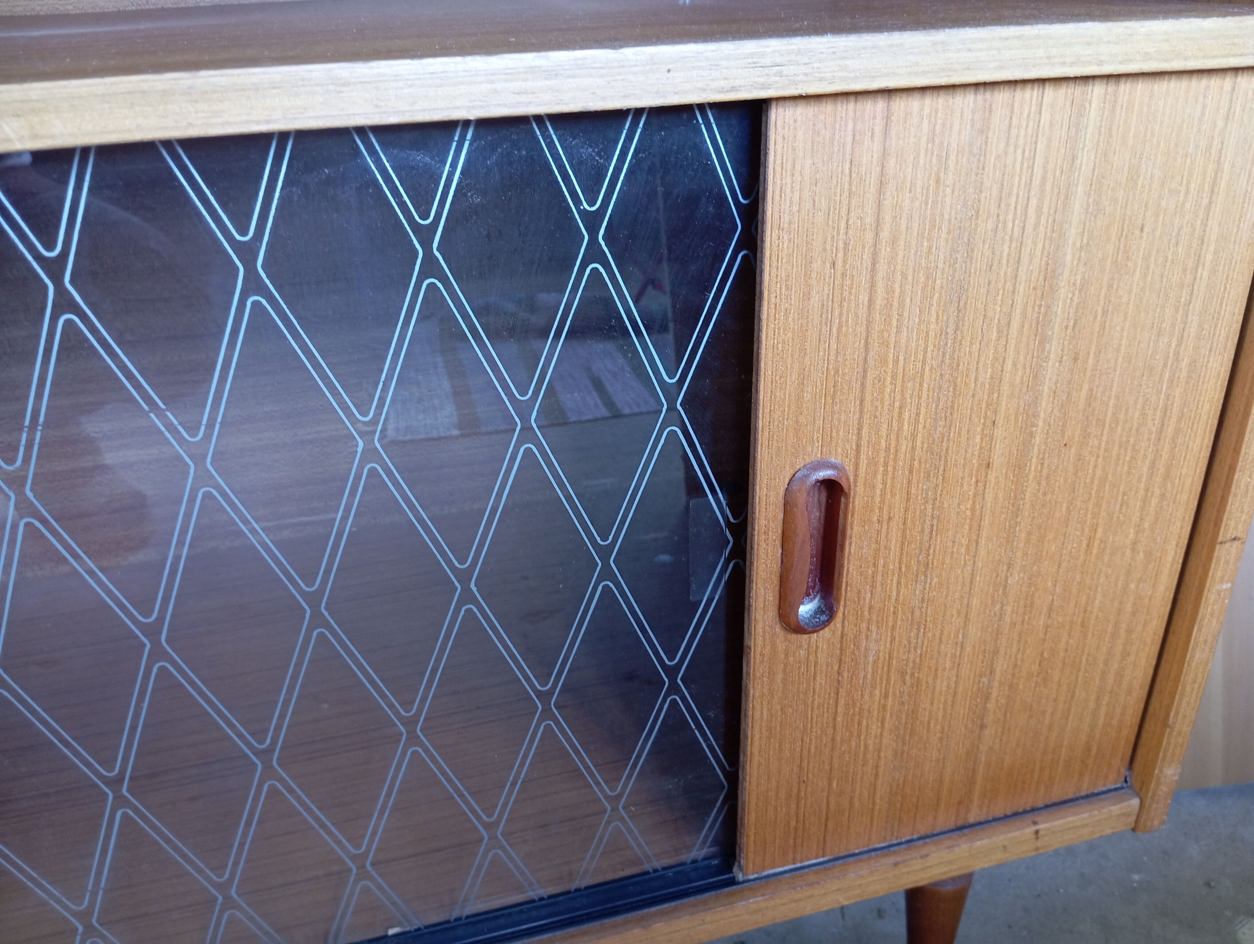 Small low storage or TV unit. 1950s-60s.