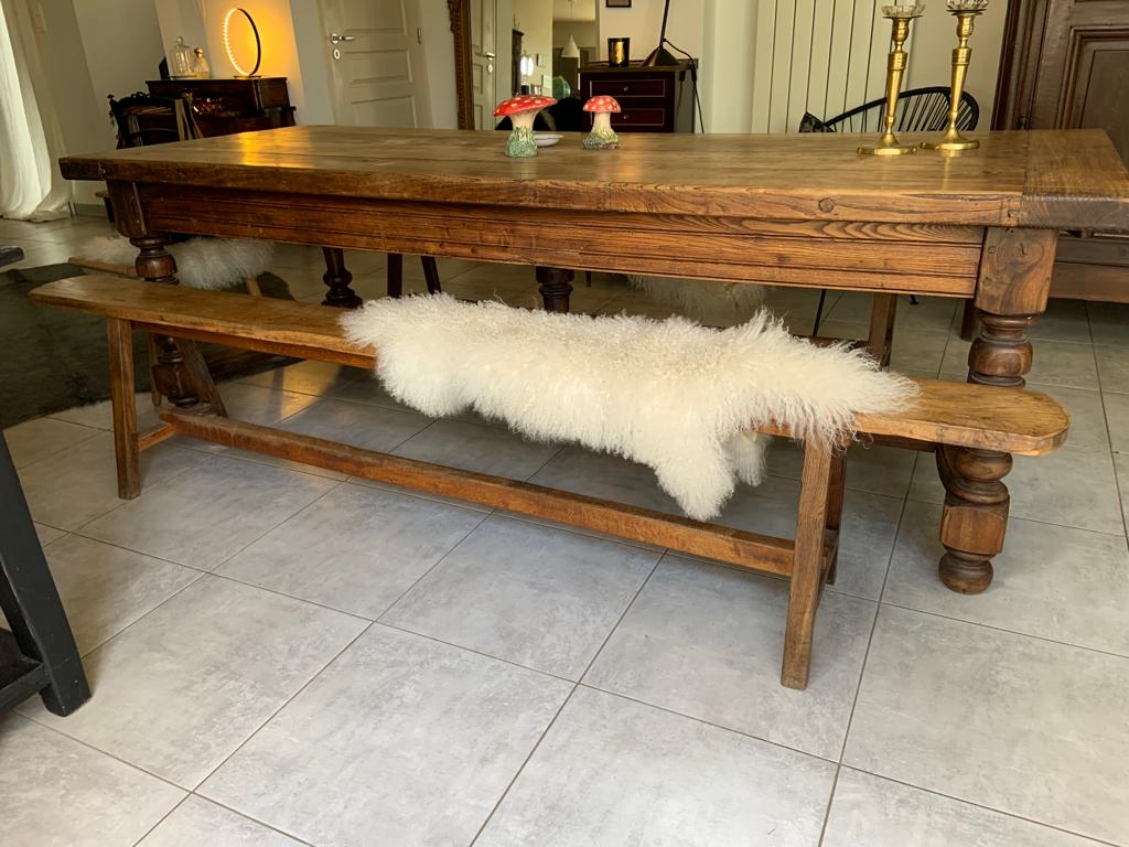 Castle, farm, convent kitchen table