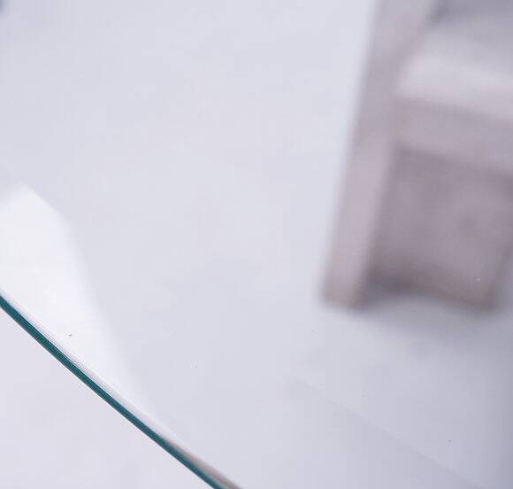 Glass and Travertine Coffee Table, Willy Ballez, 1970s