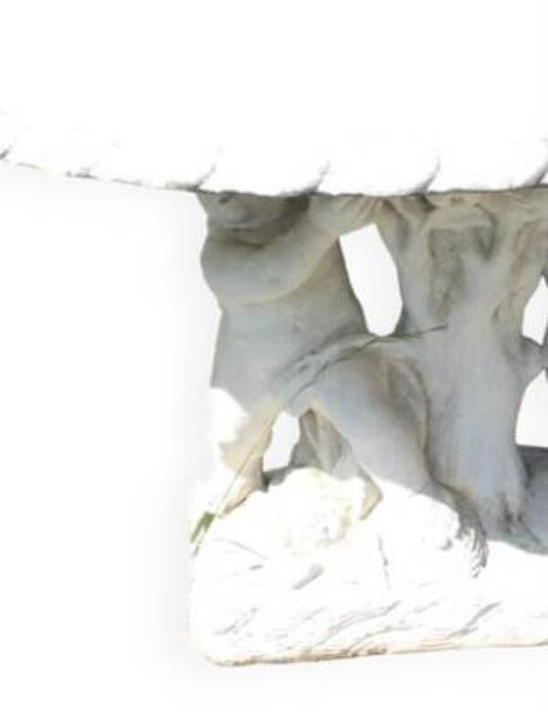 Table en pierre, table de jardin en pierre sculpture