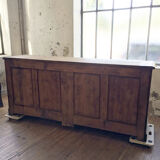 Enfilade meuble de métier chêne coulissant XL