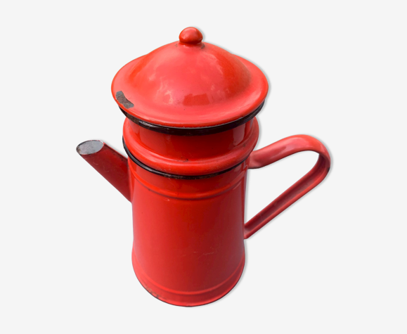 Cafetière ancienne en émail