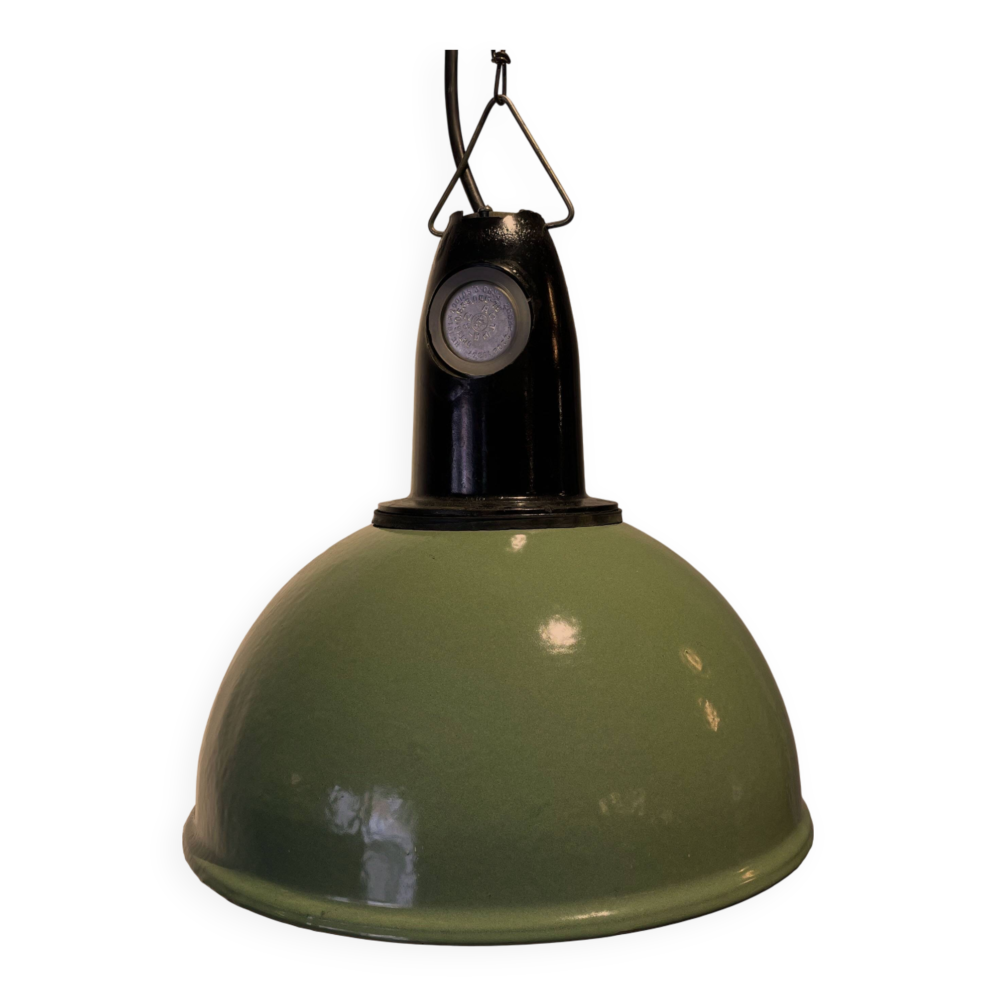 „Anja“ Ukrainische Emailleleuchte grün