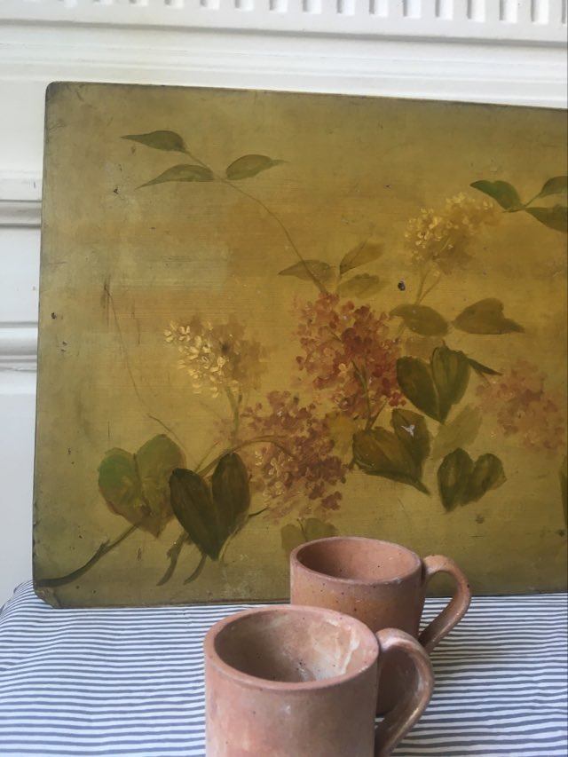 Peinture huile sur carton ancienne