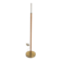 Scandinavian floor lamp in oak and metal, Sweden, 1950
