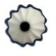 Capodimonte, blue and white ruffled vase, Italy, 20th century