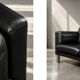 Vintage Mid-Century Danish Modern Two-Seater Black Leather Sofa, 1970s