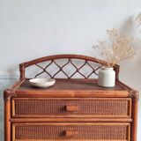 Rattan chest of drawers from the 1970s.