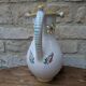 Ancien vase en terre cuite décor bouquet de fleur fait main