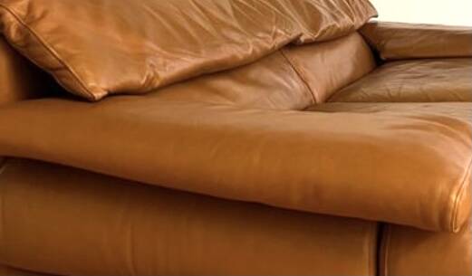 Camel leather sofa