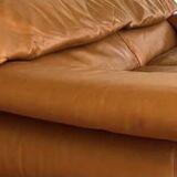 Camel leather sofa