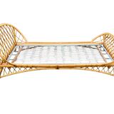 Rattan basket bed 90x190 vintage 1960