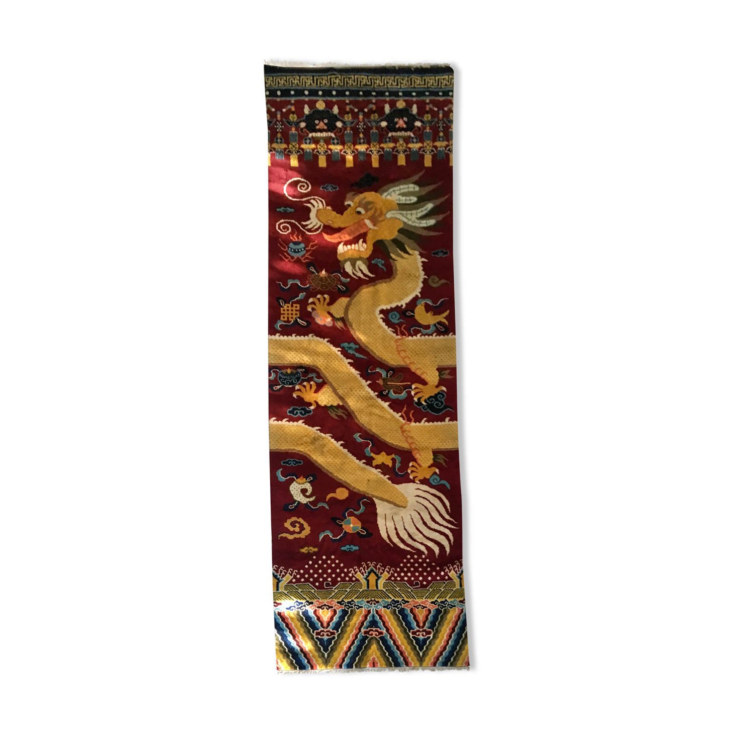 Tapis chinois Ningxia XXe siècle 148x490cm