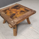 Vintage copper plated brutalist coffee table, 1970s