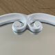White enamelled cast iron mirror