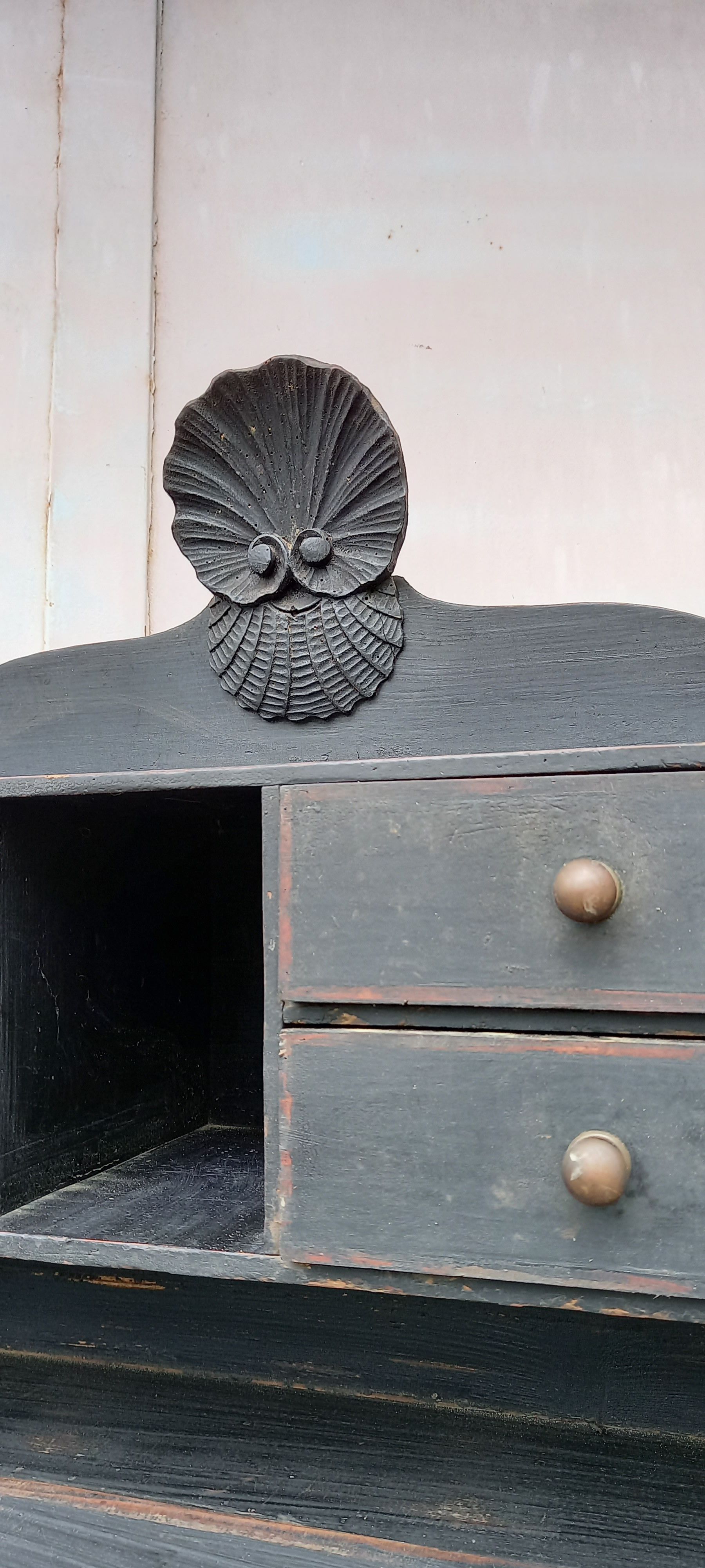 19th-century writing desk in pine