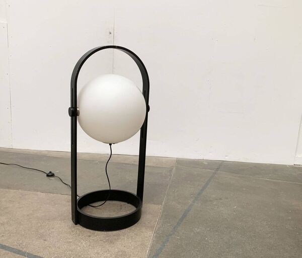 Lampadaire de style espace vintage en plastique et contreplaqué Type 128 de Temde, années 1960