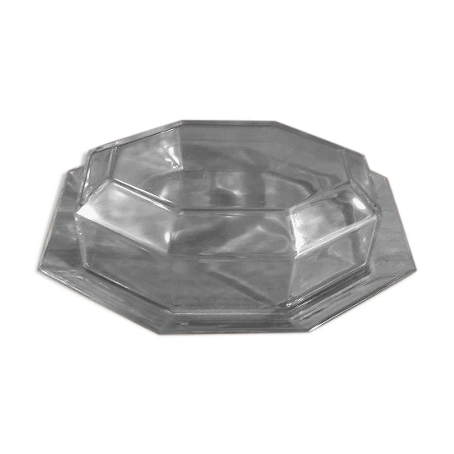 Hexagonal molded glass butter